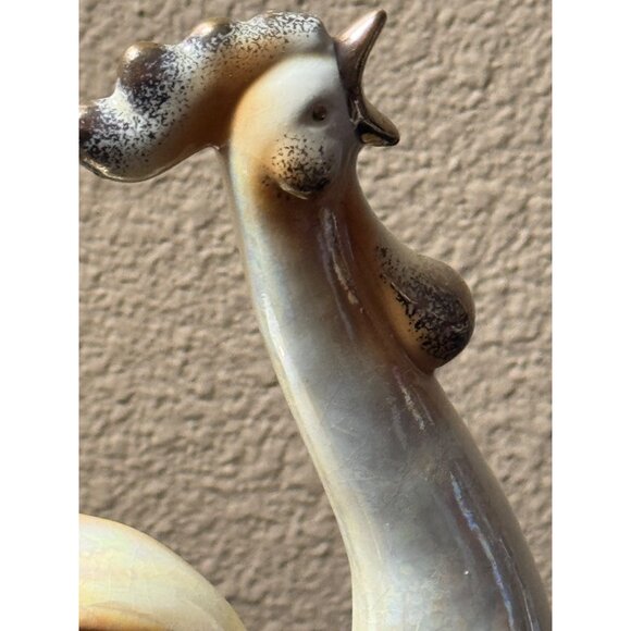 Vintage Norcrest Mid-Century Modern Ceramic Rooster Figurines - Pair Of 2 - Picture 6 of 12